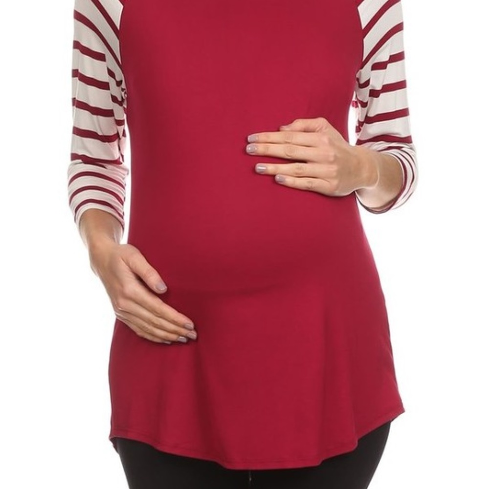 Solid and Stripe Baseball Top